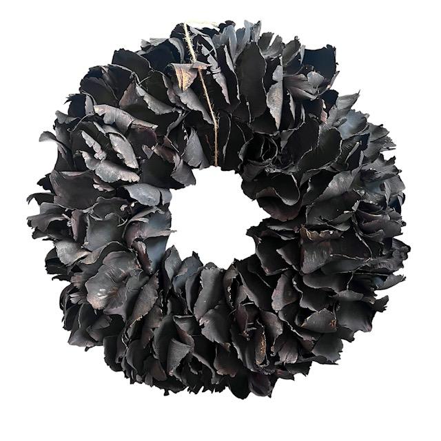 Krans palm petal wreath black.  afbeelding 1