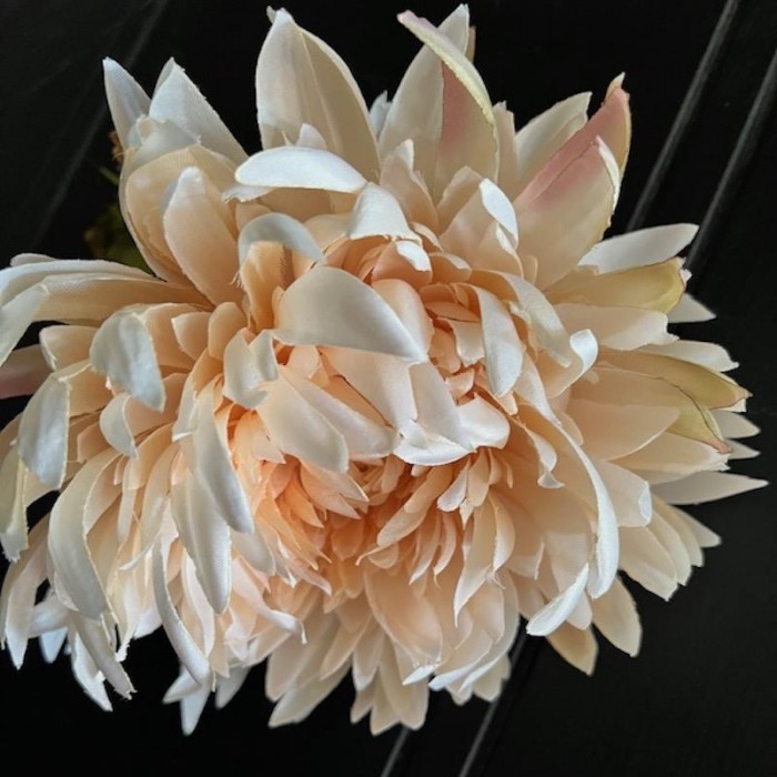 Kunst Chrysant zalm.