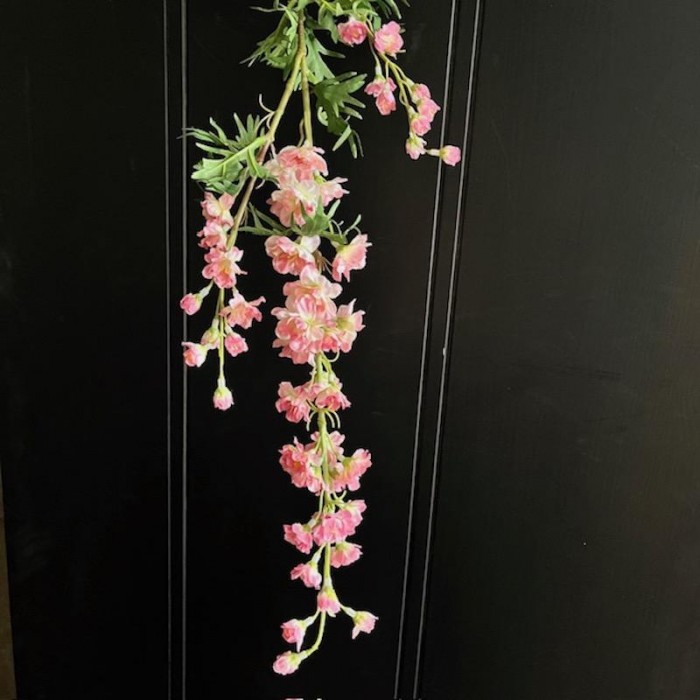 Kunst Delphinium fijn roze.