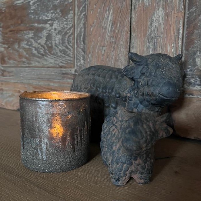 Theelicht sober glas.