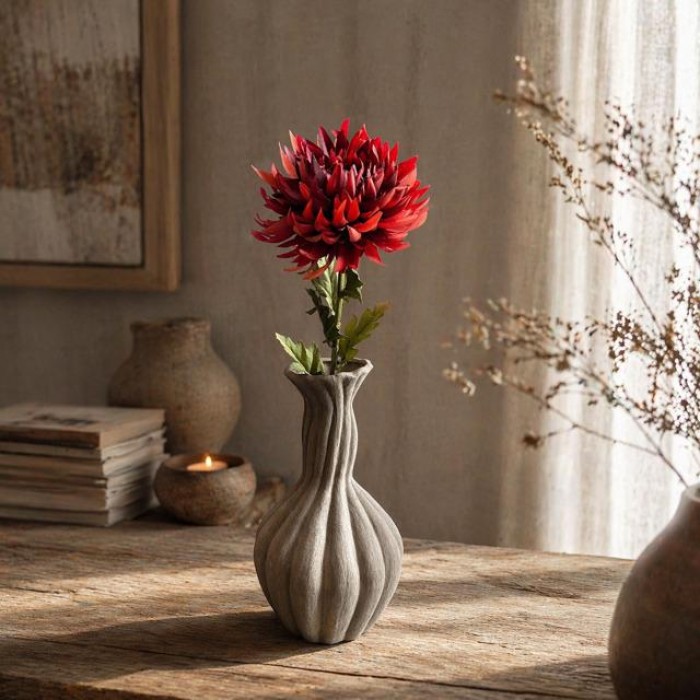 Chrysant rood,oranje.